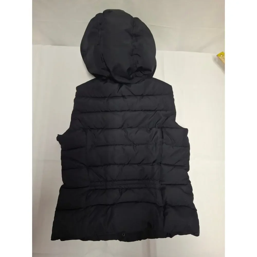 Abercrombie Kids Girls Puffer Vest Hooded Toggle Closure Navy Size L Youth